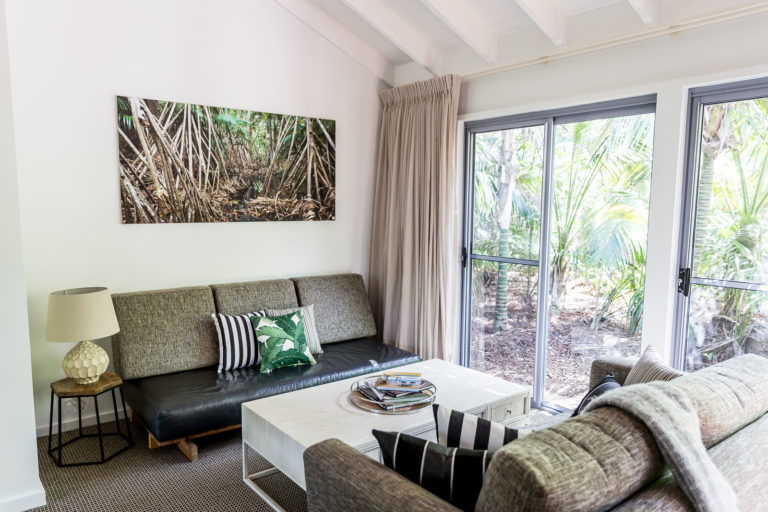 Garden Cottage living room, Lord Howe Island