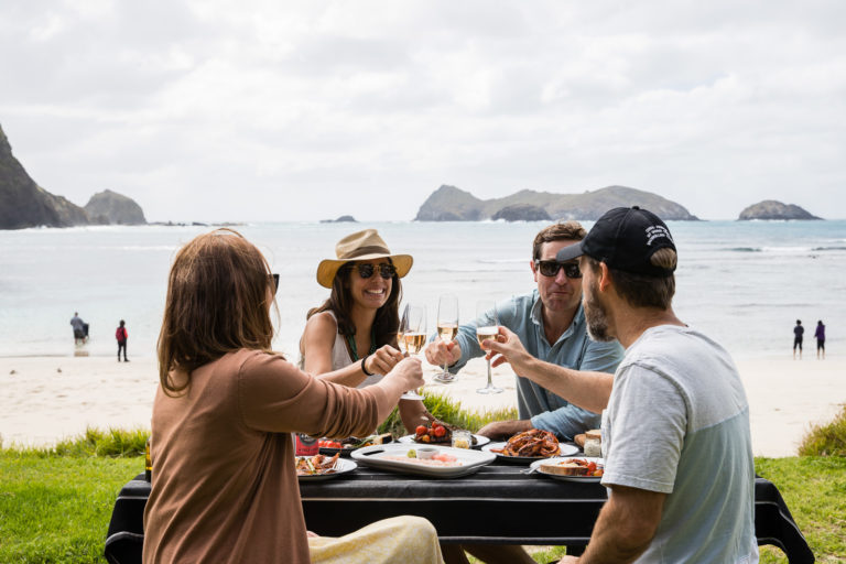 Neds Beach BBQ feast, Lord Howe Island