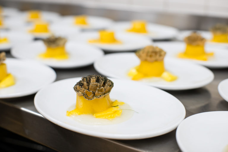 Desserts in the kitchen before service, Lord Howe Island