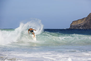 Mat Gropp surfing at Blinky Beach, Lord Howe Island