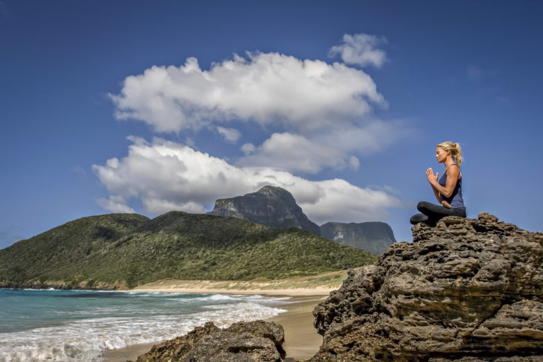 Charlotte Dodson at Blinky Beach, Lord Howe Island
