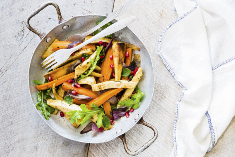 Roast parsnip salad