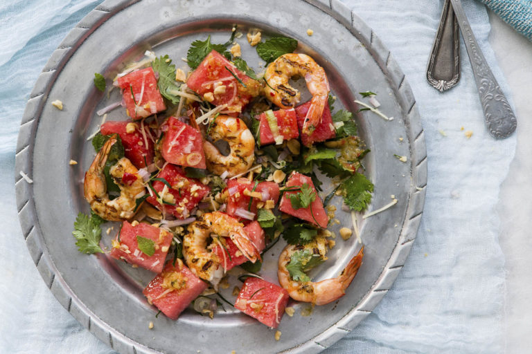 Prawn and watermelon salad, Lord Howe Island