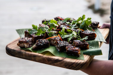 BBQ pork belly with sesame and ginger, Lord Howe Island