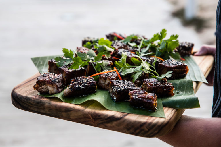BBQ pork belly with sesame and ginger, Lord Howe Island
