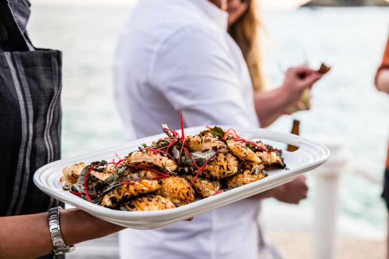 Char-grilled cuttlefish with lime and chilli, Lord Howe Island