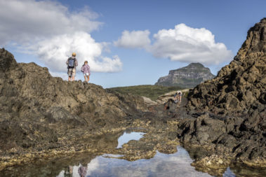 Exploring the east coast at low tide, Lord Howe Island