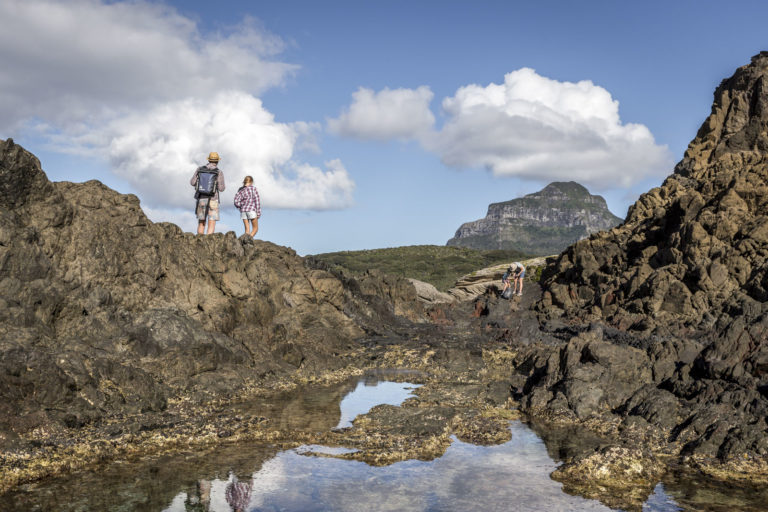 Exploring the east coast at low tide, Lord Howe Island