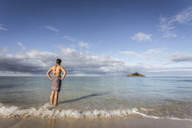 Morning swim at the Pinetrees boatshed, Lord Howe Island