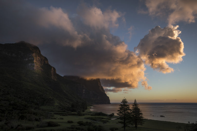 Sunset clouds on Mt Gower, Lord Howe Island