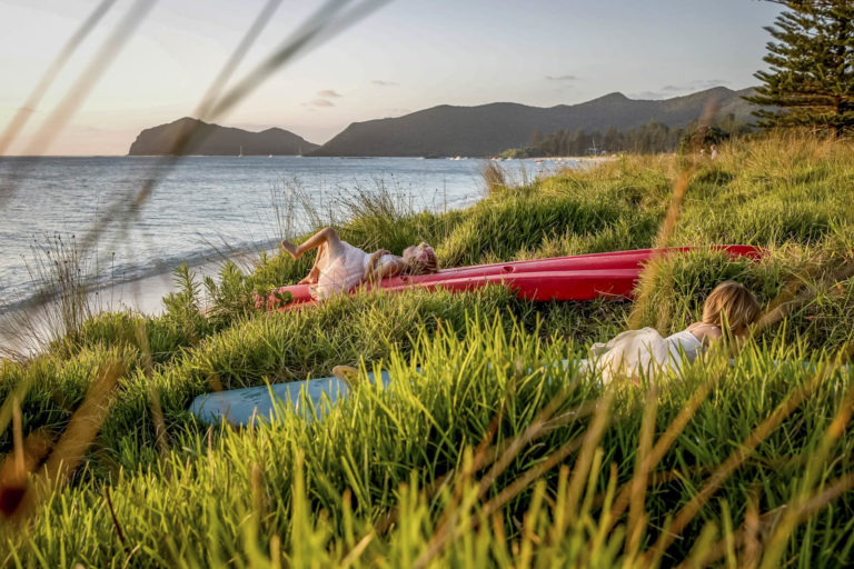 A warm summer evening at the boatshed, Lord Howe Island