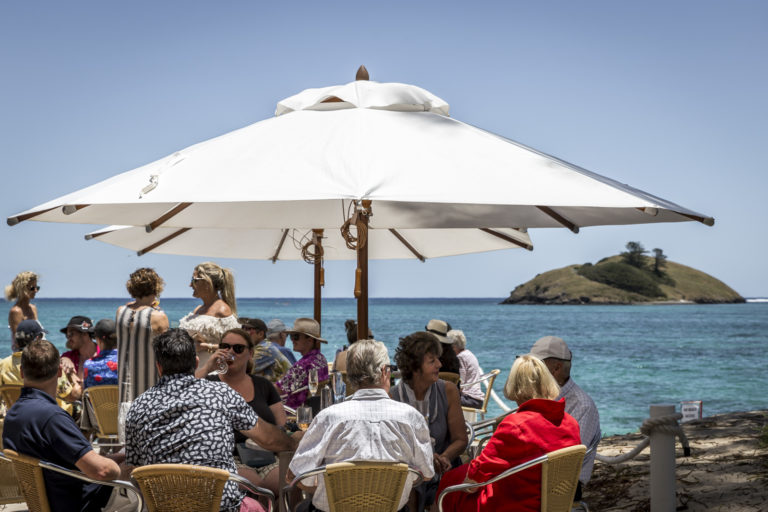 Christmas Day at the Pinetrees boatshed, Lord Howe Island