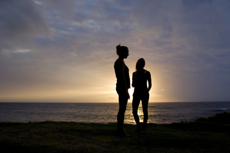 Sunset yoga class at Little Island, Lord Howe Island