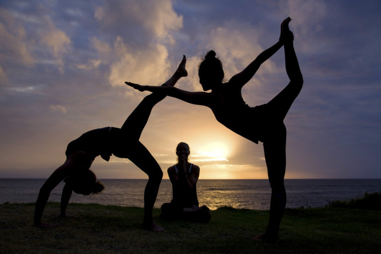 Sunset yoga, Lord Howe Island