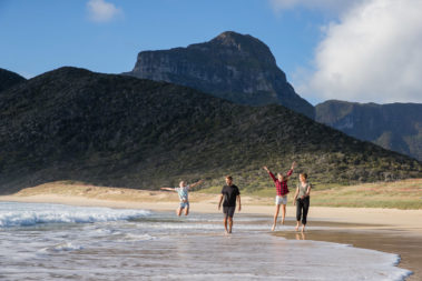 Pinetrees family - Pixie, Luke, Elsie and Dani, Lord Howe Island