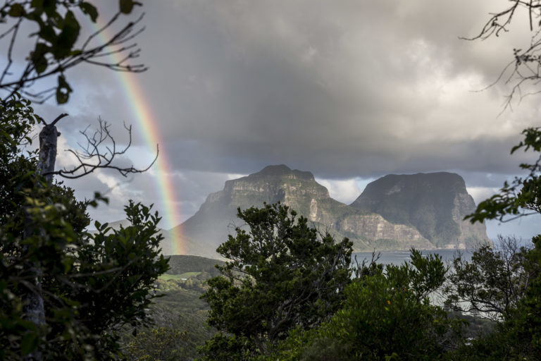 Passing shower brings a surprise, Lord Howe Island
