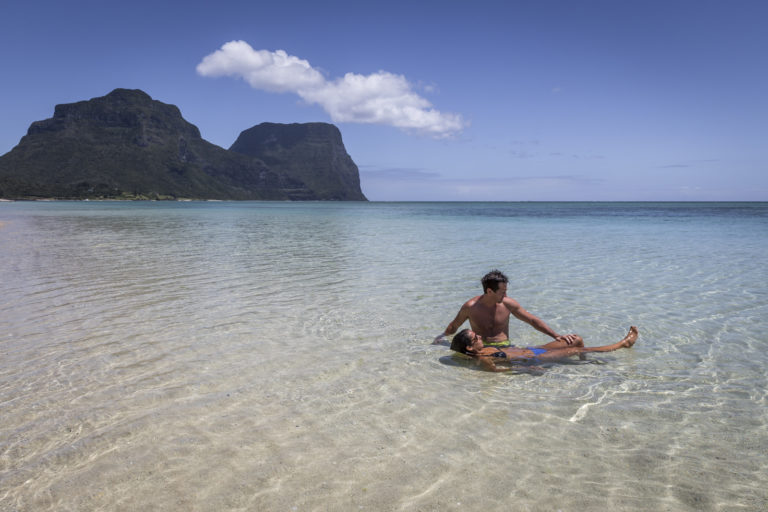 Relaxing in the Lord Howe Lagoon