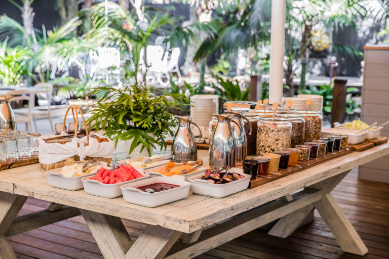 The first-course breakfast spread, Lord Howe Island