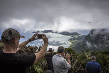 Dramatic clouds and Providence petrels from the summit of Mt Gower, Lord Howe Island