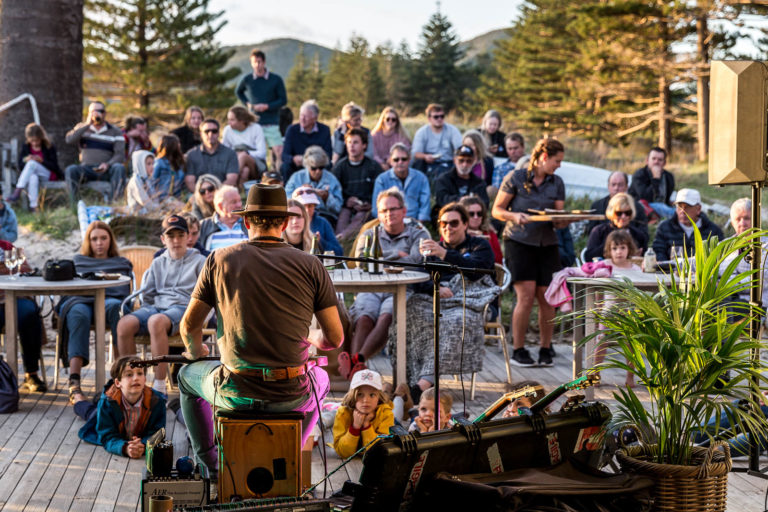 A perfect combination - Juzzie Smith at the Pinetrees boatshed, Lord Howe Island