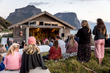 Juzzie Smith plays music for all ages, Lord Howe Island