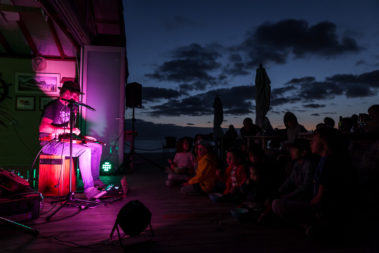Juzzie Smith sunset performance at the boatshed
