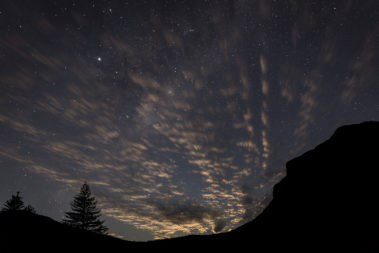 Moonrise clouds and the Milky Way, Lord Howe Island