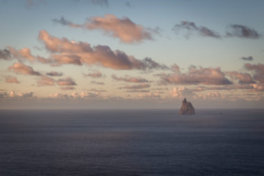 Sunrise light on Balls Pyramid, Lord Howe Island