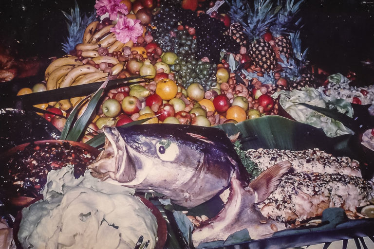 A flamboyant 1970s buffet, Lord Howe Island