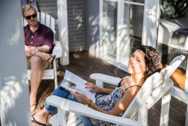 Relaxing on the Chef's Cottage deck, Lord Howe Island