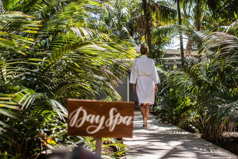 The boardwalk to the Day Spa