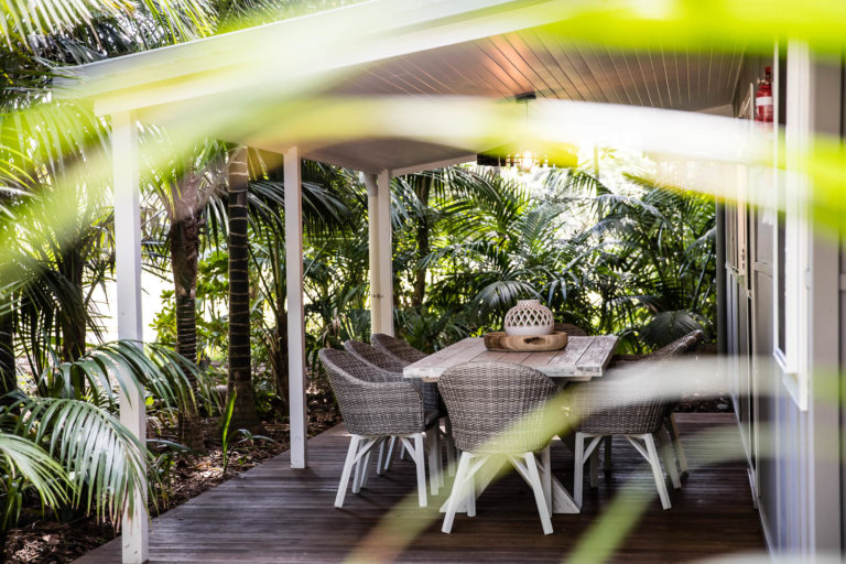 The Banynan Cottage front deck, Lord Howe Island