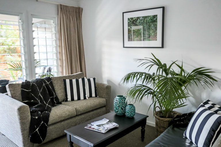 Sallywood Suite living room, Lord Howe Island
