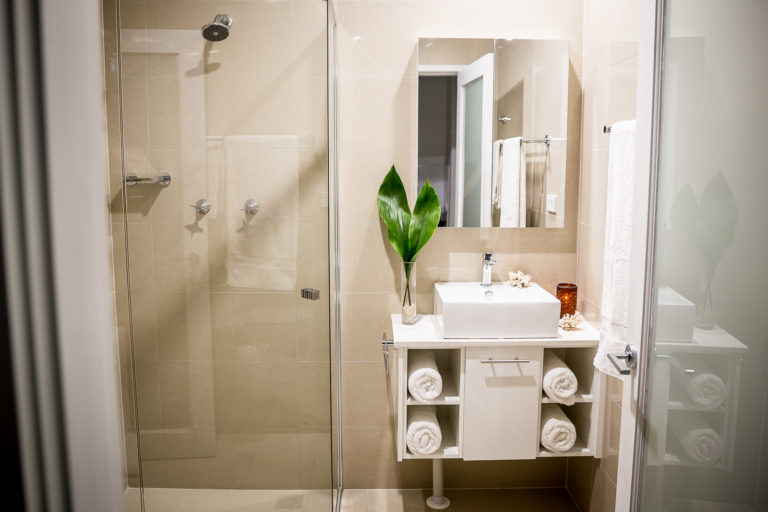 Under the Pines Room bathroom, Lord Howe Island