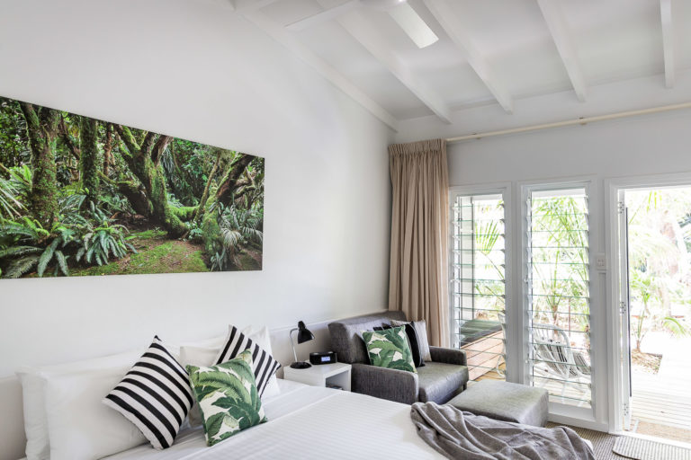 Under the Pines Room bedroom, Lord Howe Island